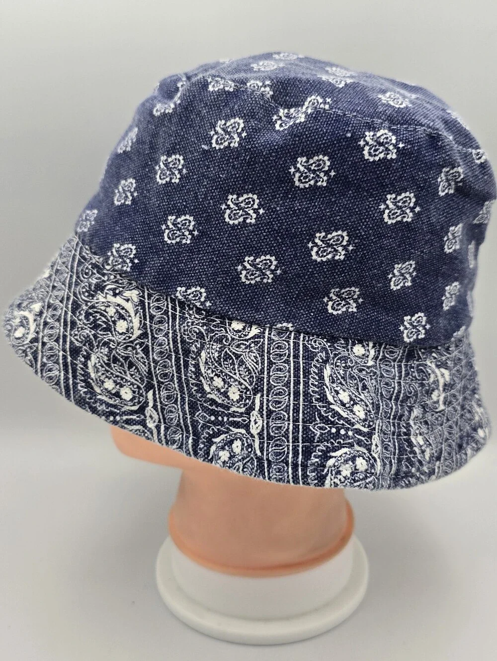 Unbranded Blue Paisley Bandana Bucket Hat